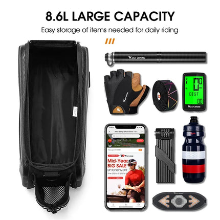 1767Bolsa de sillín impermeable, bolsa para portaequipajes trasero de bicicleta