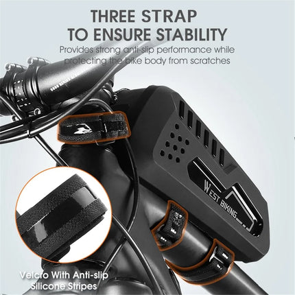 1754 Bolsa de tubo superior para bicicleta - Negro