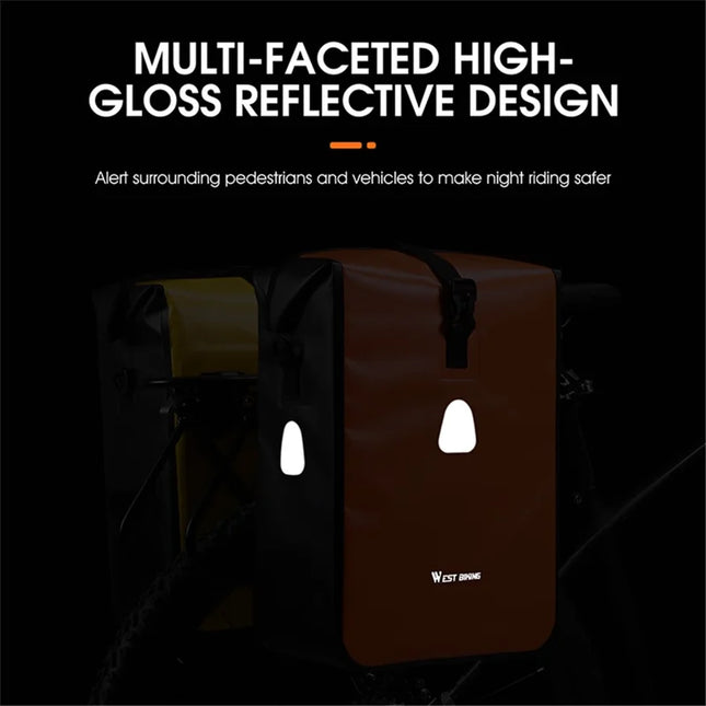 1151Sacoche de porte-bagages arrière de vélo de grande capacité 15L  étanche - Bleu