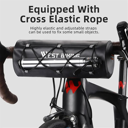 1254Sacoche de guidon de vélo multifonctionnelle de grande capacité 2L étanche