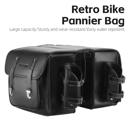 1651 Bolsa de almacenamiento para portaequipajes trasero de bicicleta - Negro