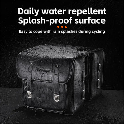 1651 Bolsa de almacenamiento para portaequipajes trasero de bicicleta - Negro