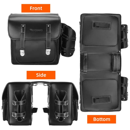 1651 Bolsa de almacenamiento para portaequipajes trasero de bicicleta - Negro