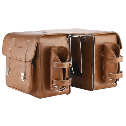 1274Borsa portaoggetti per portapacchi posteriore per bicicletta - Marrone