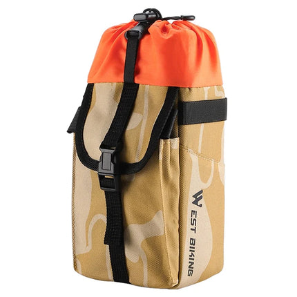404 Bicycle Handlebar Water Bottle Bag 1.2L with Drawstring Closure