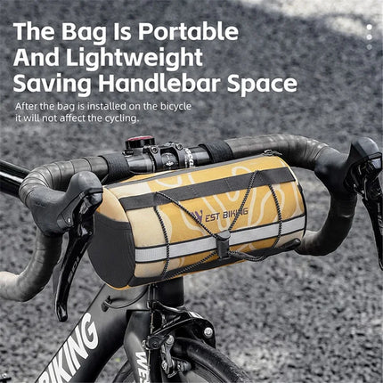 1183Sacoche cylindrique de guidon  en polyester