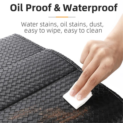 587Sacoche de porte-bagages arrière de vélo en cuir à texture tissée