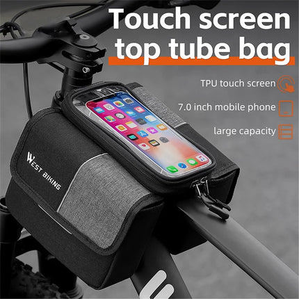 1259 Sacoche de tubo superior de bicicleta, tecido Oxford