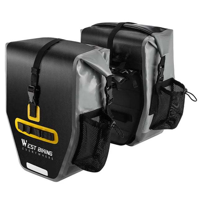 1789Bolsa para portaequipajes trasero de bicicleta en tela impermeable 1000D - Negro