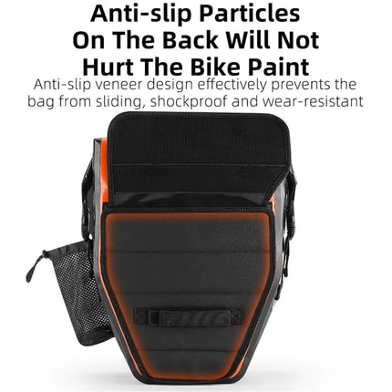 1789Bolsa para portaequipajes trasero de bicicleta en tela impermeable 1000D - Negro