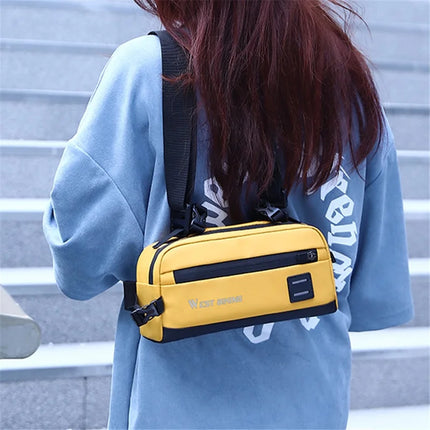 1369Sacoche de guidon de vélo suspendue en tissu Oxford - Jaune