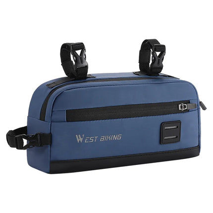 1050Sacoche de guidon de vélo suspendue en tissu Oxford - Bleu