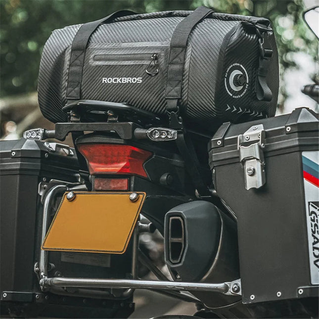 1256Sacoche arrière de moto 50L, sacoche arrière de vélo en PVC étanche