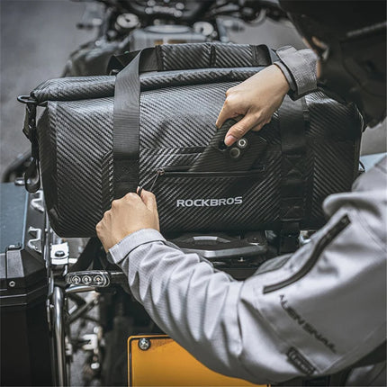 1256Bolsa trasera de moto 50L, bolsa trasera de bicicleta en PVC impermeable