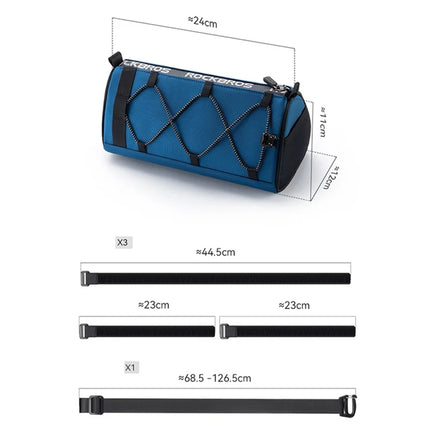 1253 Sac de guidon de vélo sangle d'épaule pour vélo de route et VTT - Nero