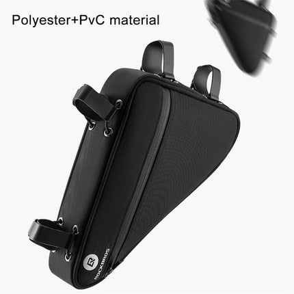 1528 Borsa da Telaio per Bicicletta Triangolare Grande Capacità in Poliestere e PVC