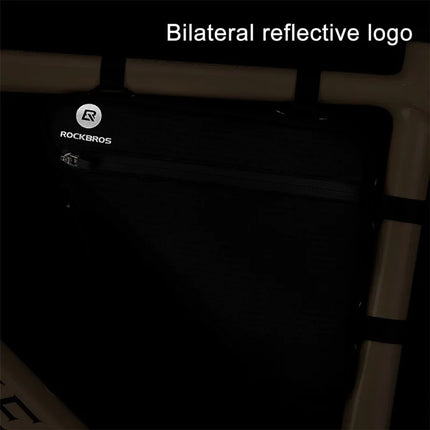 1528 Borsa da Telaio per Bicicletta Triangolare Grande Capacità in Poliestere e PVC