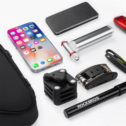 1528 Borsa da Telaio per Bicicletta Triangolare Grande Capacità in Poliestere e PVC