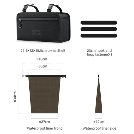 1010Sacoche de guidon de vélo suspendue  rangement avant de vélo détachable