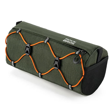 554 Reflective Polyester Hanging Bicycle Handlebar Bag - Dark Green Black