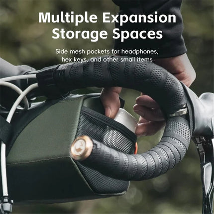 554 Reflective Polyester Hanging Bicycle Handlebar Bag - Dark Green Black