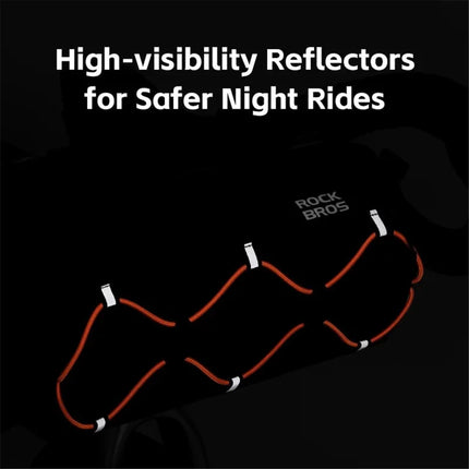 554 Reflective Polyester Hanging Bicycle Handlebar Bag - Dark Green Black