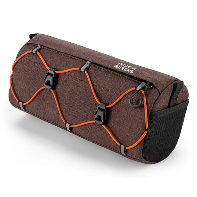 1449Sacoche de guidon de vélo suspendue en polyester réfléchissant - Marron