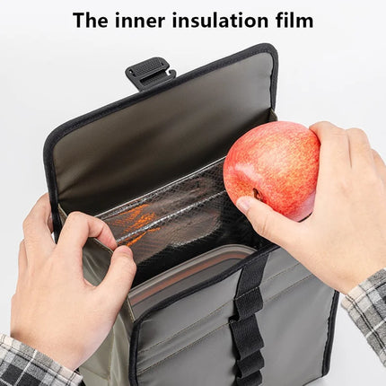 1723Bolsa delantera para bicicleta Brompton con forro de película de aluminio - Gris