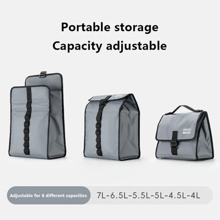 1723Bolsa delantera para bicicleta Brompton con forro de película de aluminio - Gris