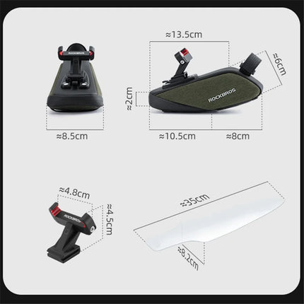 2257Bolsa de sillín de bicicleta ROCKBROS con guardabarros