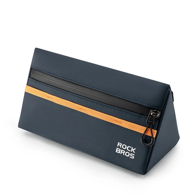 1732Sacoche de guidon de vélo 1,3L, pochette de rangement  - Bleu foncé