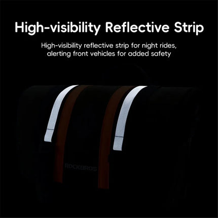 957Borsa anteriore per bicicletta riflettente con capacità estensibile 4L con tracolla