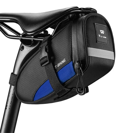 1078 Waterproof Bicycle Saddle Bag 1.2L - Black + Blue