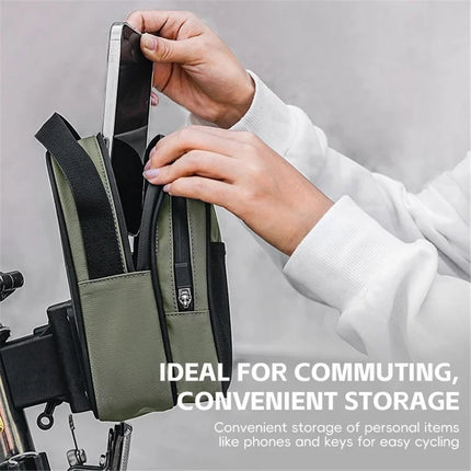 900 Front bag for Brompton folding bike in PVC-coated mesh fabric - Green