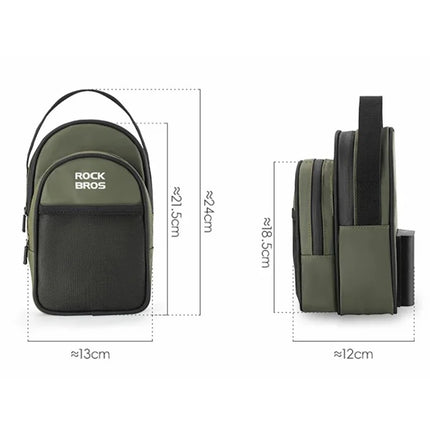 900 Front bag for Brompton folding bike in PVC-coated mesh fabric - Green