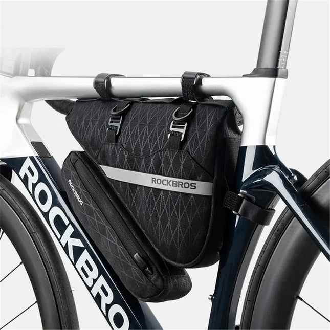 1324Sacoche de Guidon de Vélo 2-en-1 en Polyester