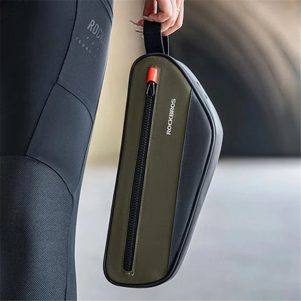 1686Bolsa de cuadro de bicicleta triangular reflectante 1,7 L en poliéster y PU