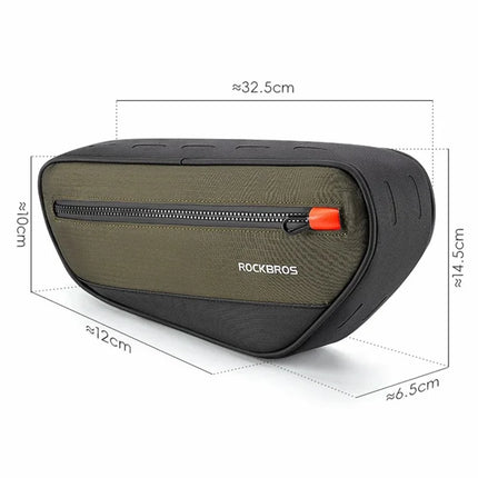 1686Bolsa de cuadro de bicicleta triangular reflectante 1,7 L en poliéster y PU