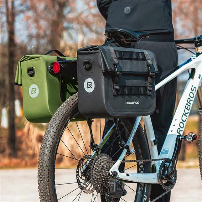 759Sacoche de porte-bagages arrière de vélo en polyester 600D VTT et  route - Noir