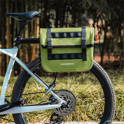 759Sacoche de porte-bagages arrière de vélo en polyester 600D VTT et  route - Noir