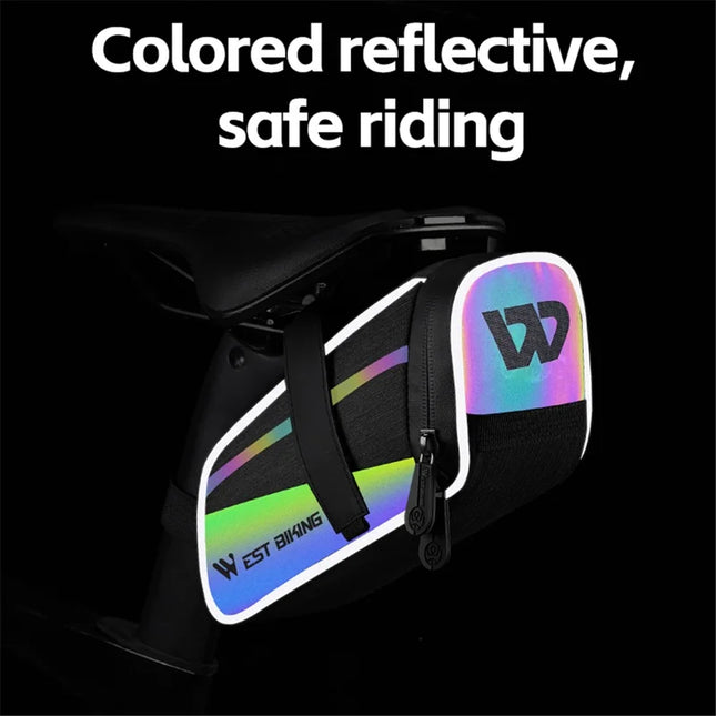 1523 Sacoche de selle arrière de bicicleta refletora colorida