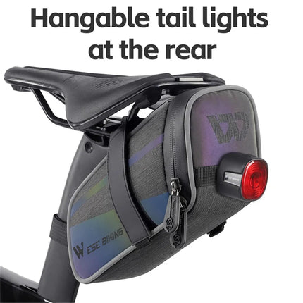 1523 Borsa da sella posteriore per bicicletta riflettente colorata