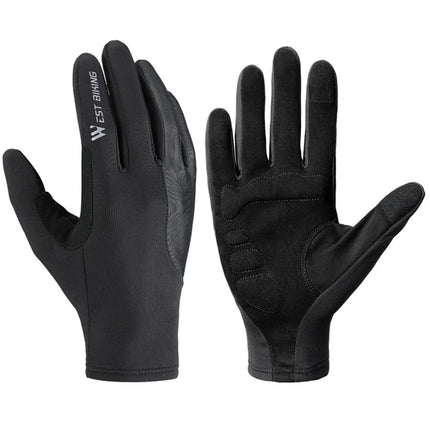 736 Shock-absorbing gloves, full-finger touchscreen mittens for MTB