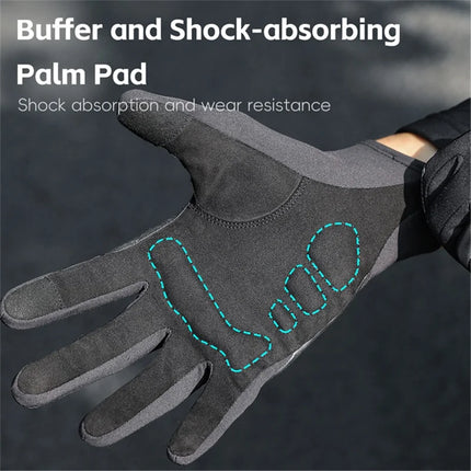 736 Shock-absorbing gloves, full-finger touchscreen mittens for MTB
