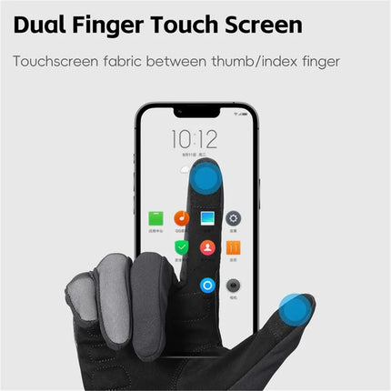 736 Shock-absorbing gloves, full-finger touchscreen mittens for MTB