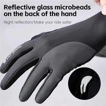 736 Shock-absorbing gloves, full-finger touchscreen mittens for MTB