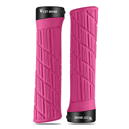 658Poignées de guidon de vélo antidérapantes - Rose