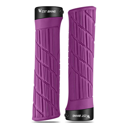 874 Non-slip Bicycle Handlebar Grips - Purple