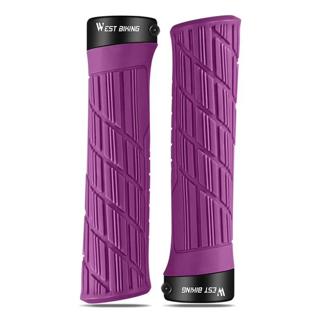 874 Non-slip Bicycle Handlebar Grips - Purple