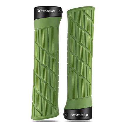 1247Poignées de guidon de vélo antidérapantes - Vert noirâtre